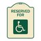 Signmission Designer Series-Graphic Handicapped Reserved Tan & Green Heavy-Gauge Alum, 24" x 18", TG-1824-9973 A-DES-TG-1824-9973 - alternate 1